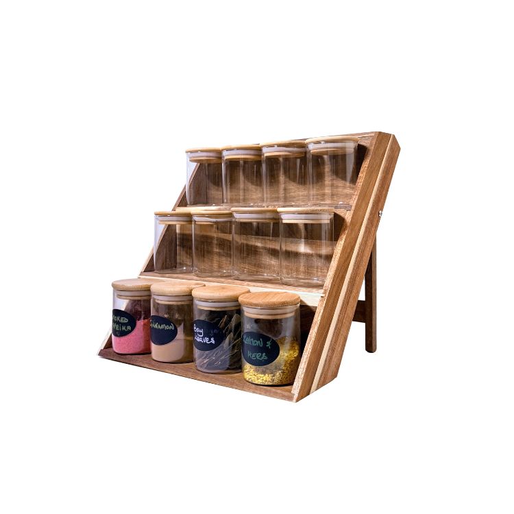 3-Tier Acacia Spice Stand