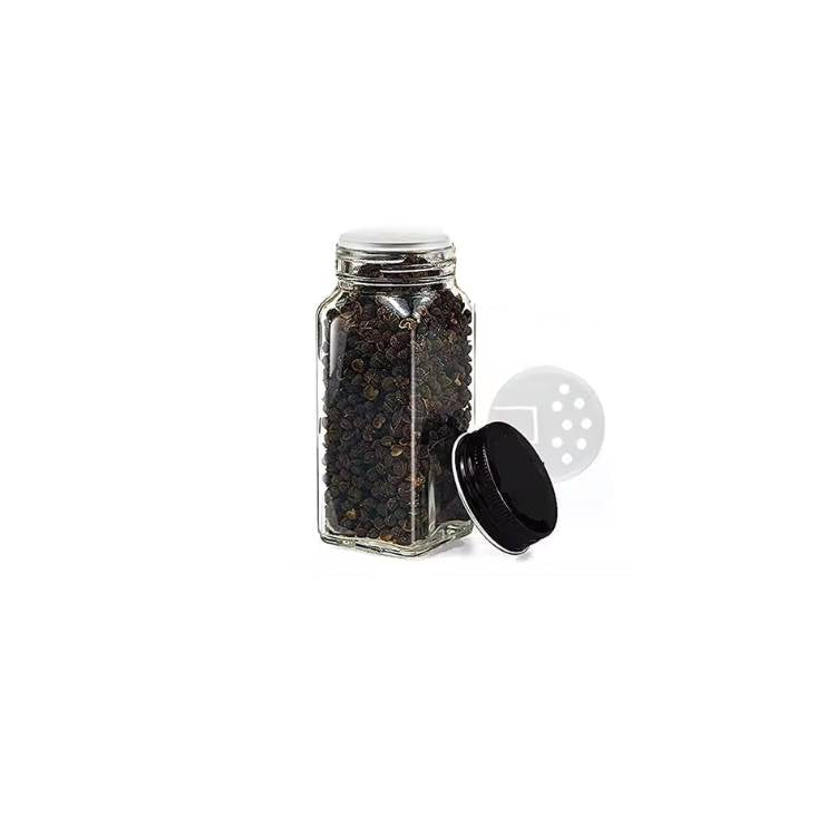 120mls 12pc Spice Bottles with Black Screw Lid + Shaker Set