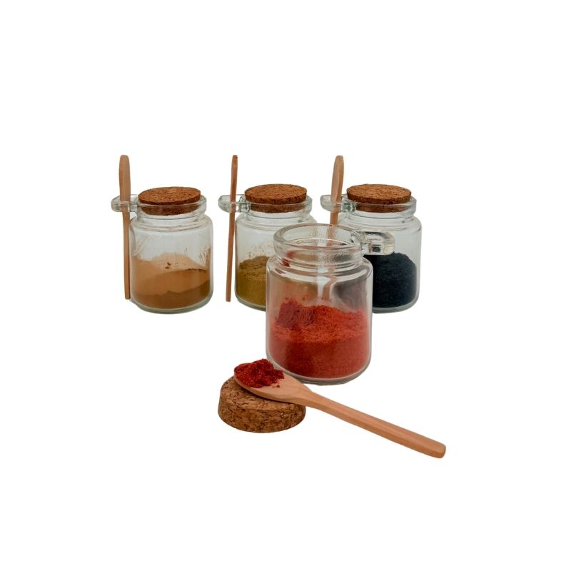 250mls 4pc Glass Jars