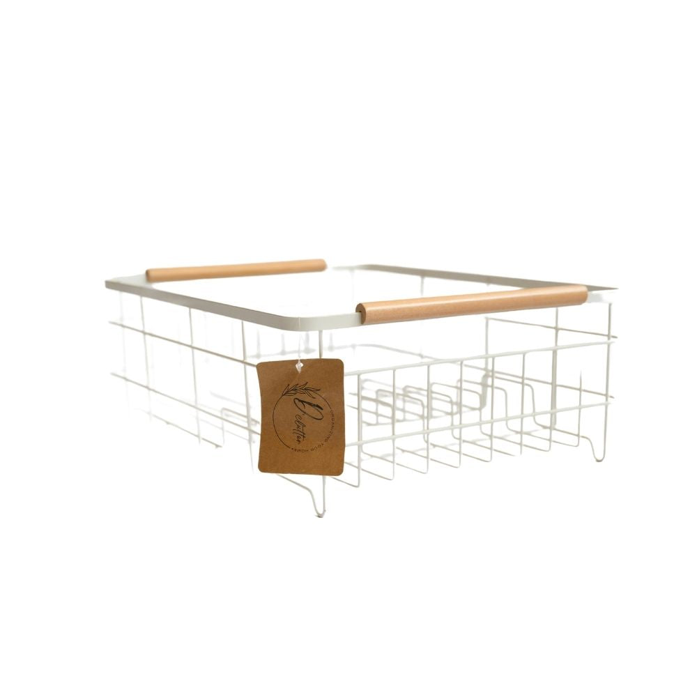White Metal Dish Rack