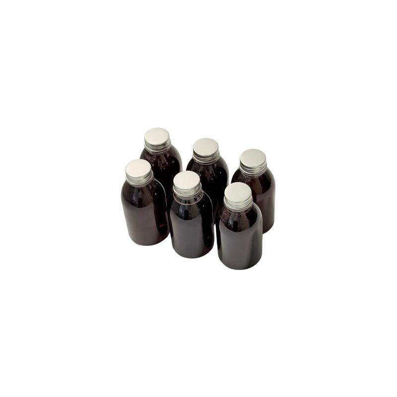 6pc 350mls Plastic Wellness Shot Bottles