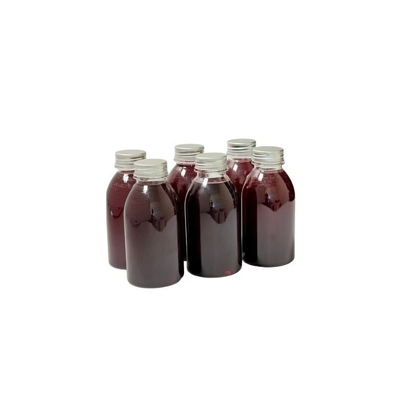 6pc 350mls Plastic Wellness Shot Bottles