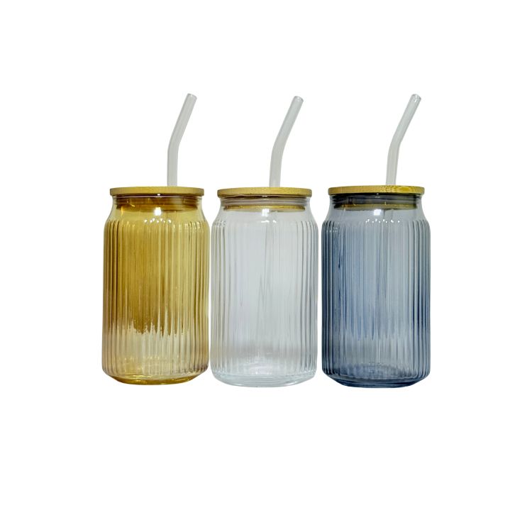 500mls Ribbed Glass Cups