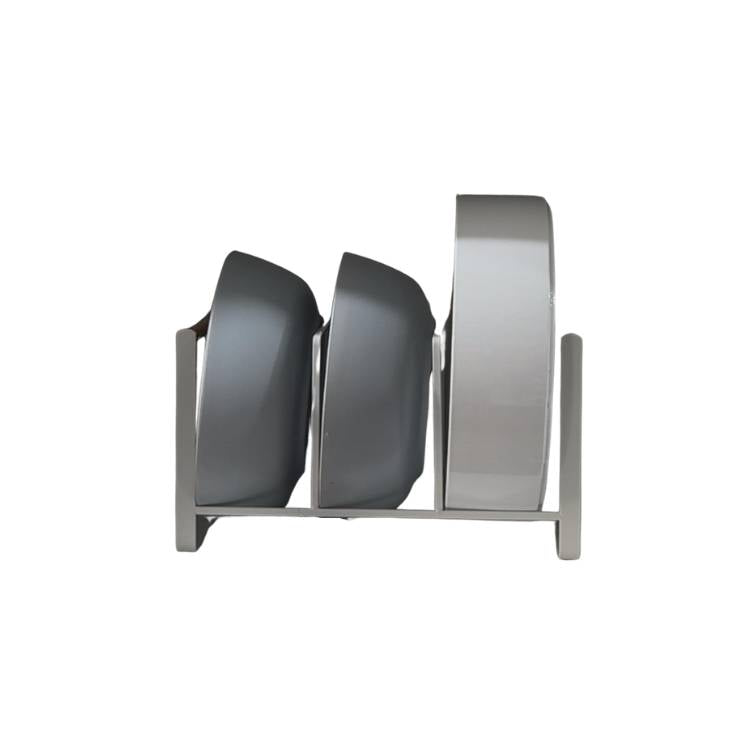 Wooden Handle White Metal Rack